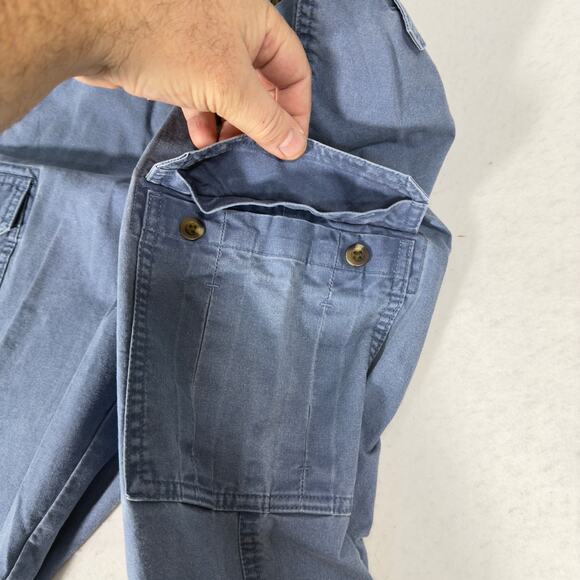 L.L. Bean Classic Fit Chino Cargo Pant W33 L30 Item 301315 Blue Tropic Weight - Picture 5 of 13